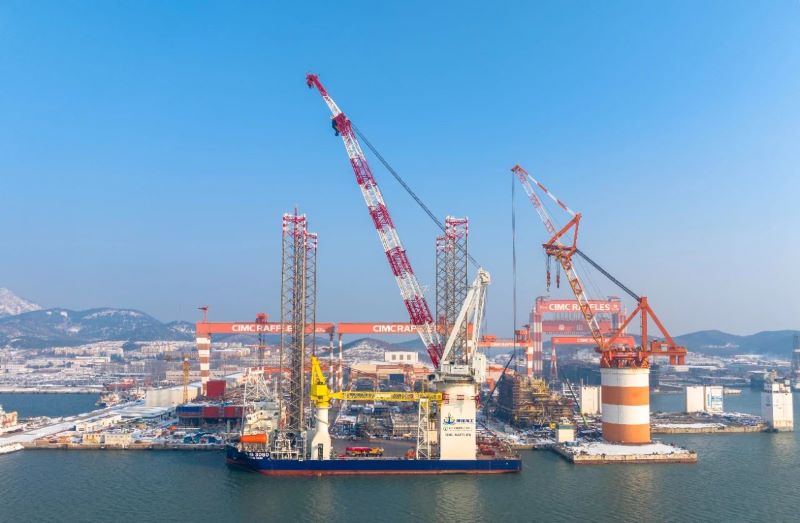 開(kāi)和爭(zhēng)流勇奮楫，國(guó)之重器向深藍(lán)|我國(guó)最新一代風(fēng)電安裝船“博強(qiáng)3060”在煙臺(tái)交付(圖3)